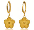 Golden Blossom Hoop Earrings