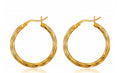 Gold Rope Hoop Earrings