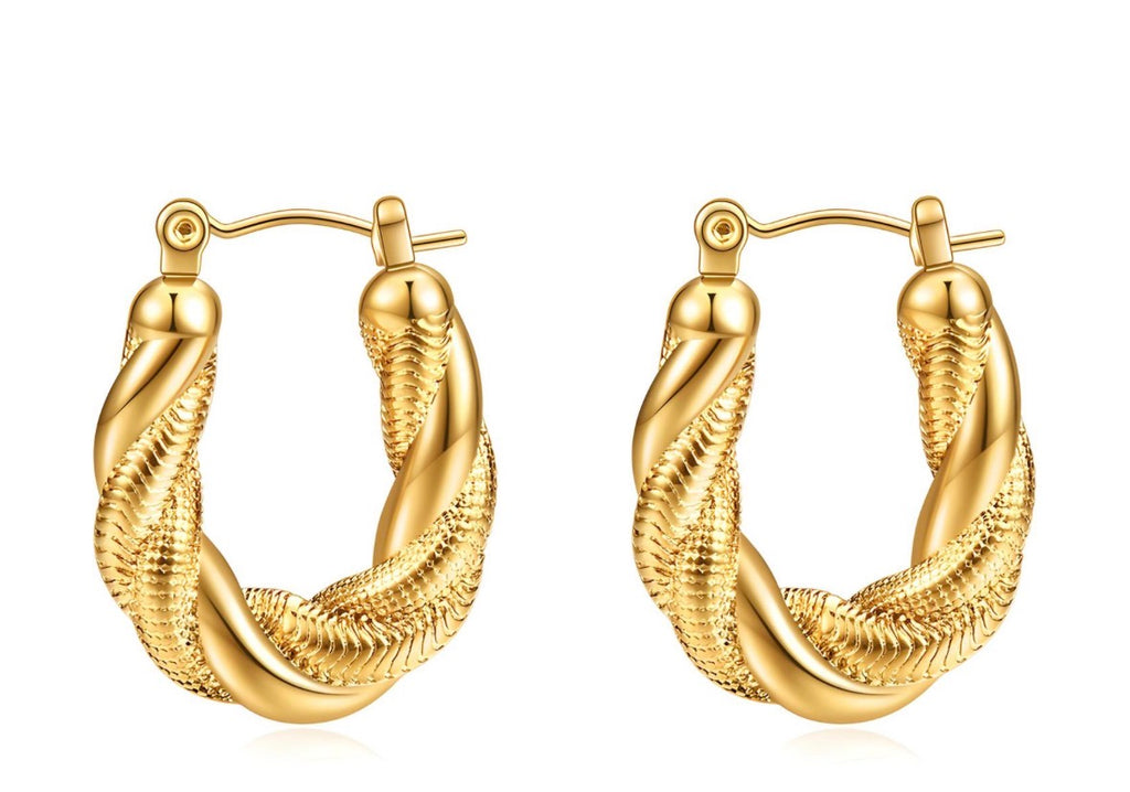 Bold Luxe Twisted Hoops