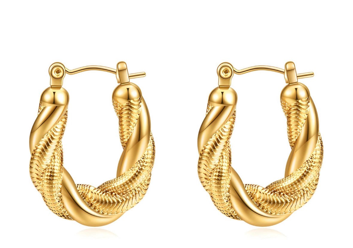 Bold Luxe Twisted Hoops