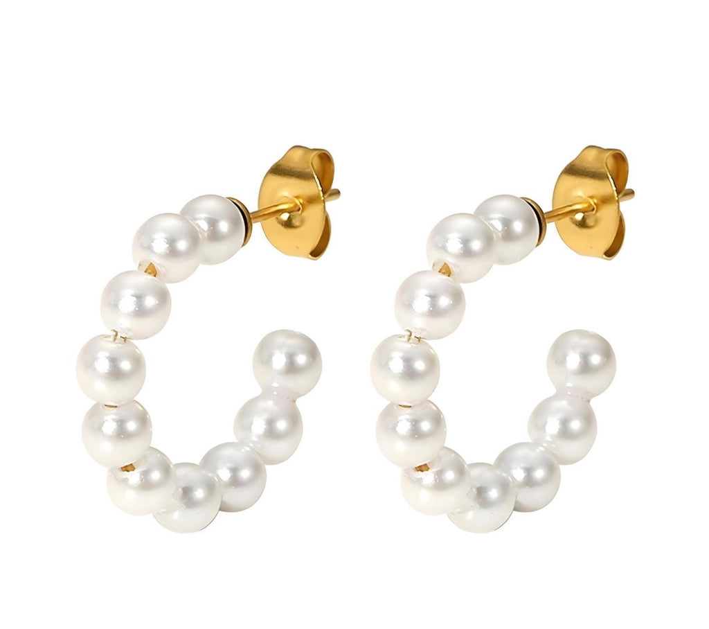 Classic Pearl Loop Hoops