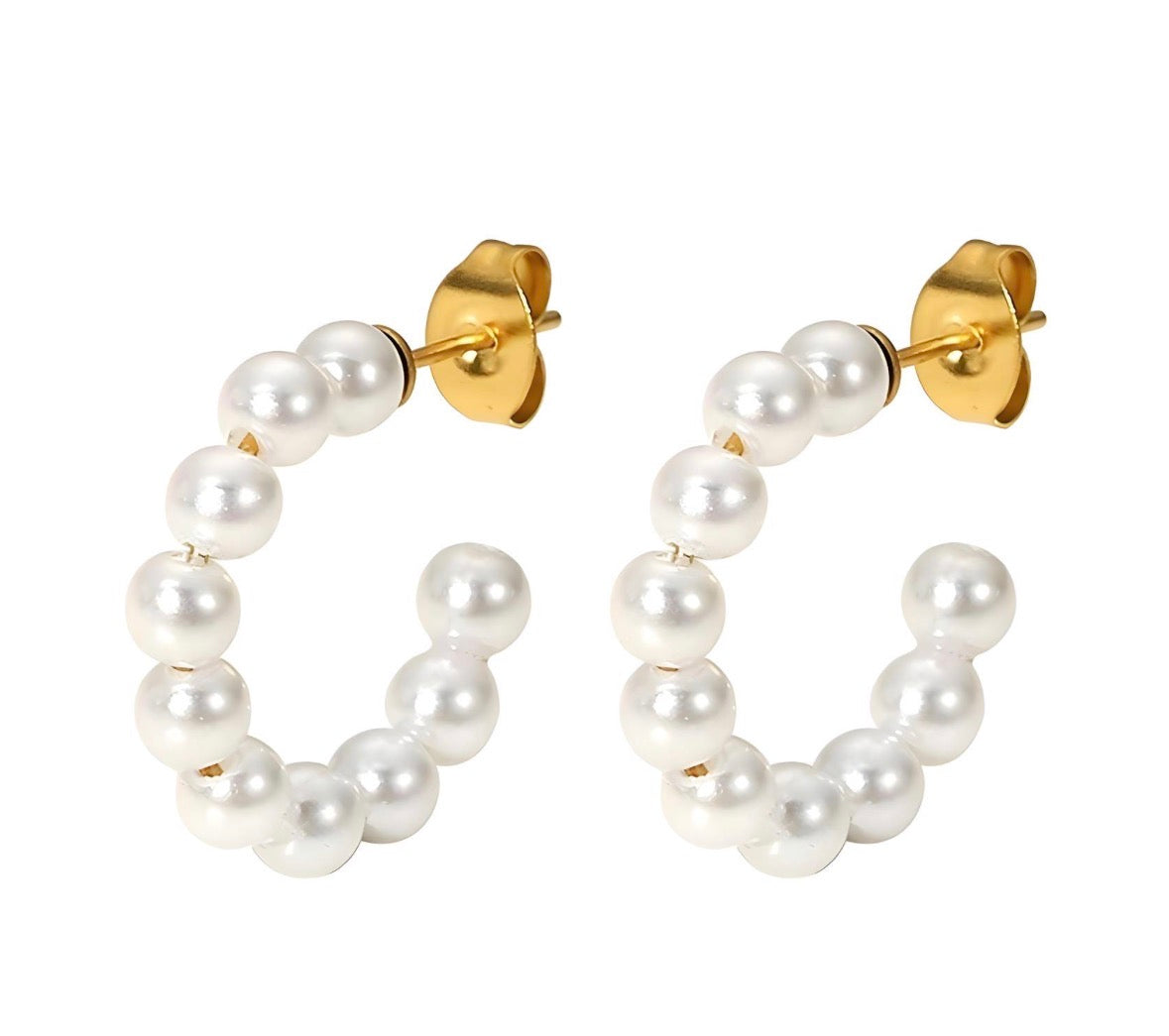 Classic Pearl Loop Hoops