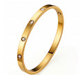 18K Gold Plated Crystal Bangle Bracelet