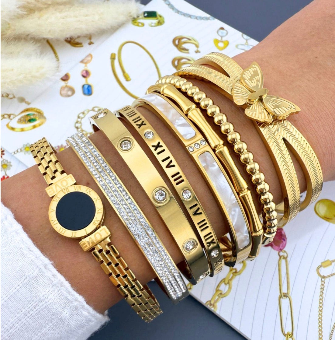 Golden Bubble Bangle (Waterproof)