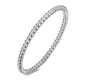 Everyday Luxe Beaded Bangle (Silver)