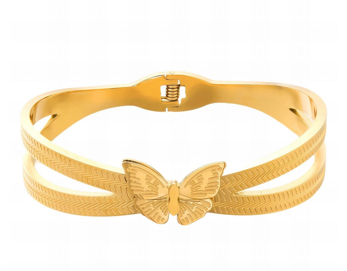 Luxe Butterfly Open Cuff Bracelet