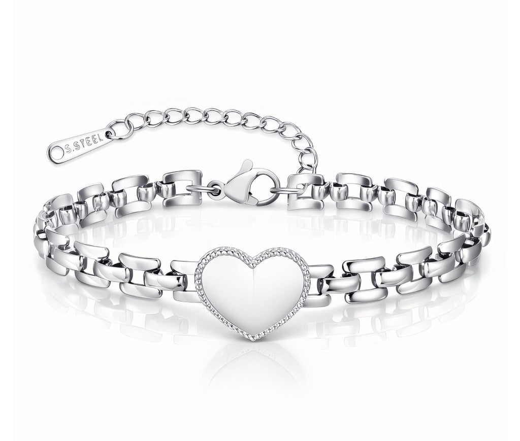 Love Heart Bracelet Stainless Steel