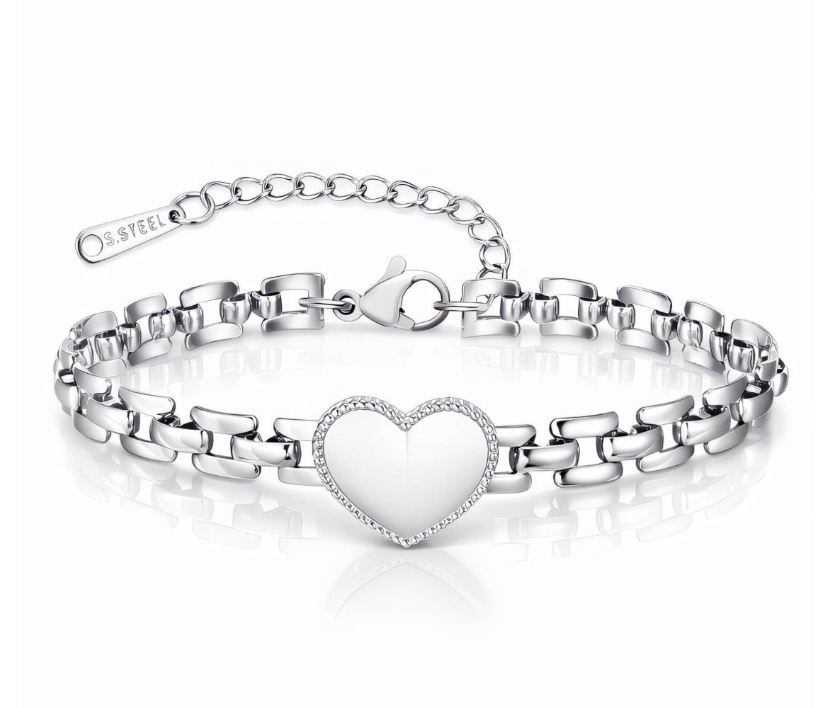 Love Heart Bracelet Stainless Steel